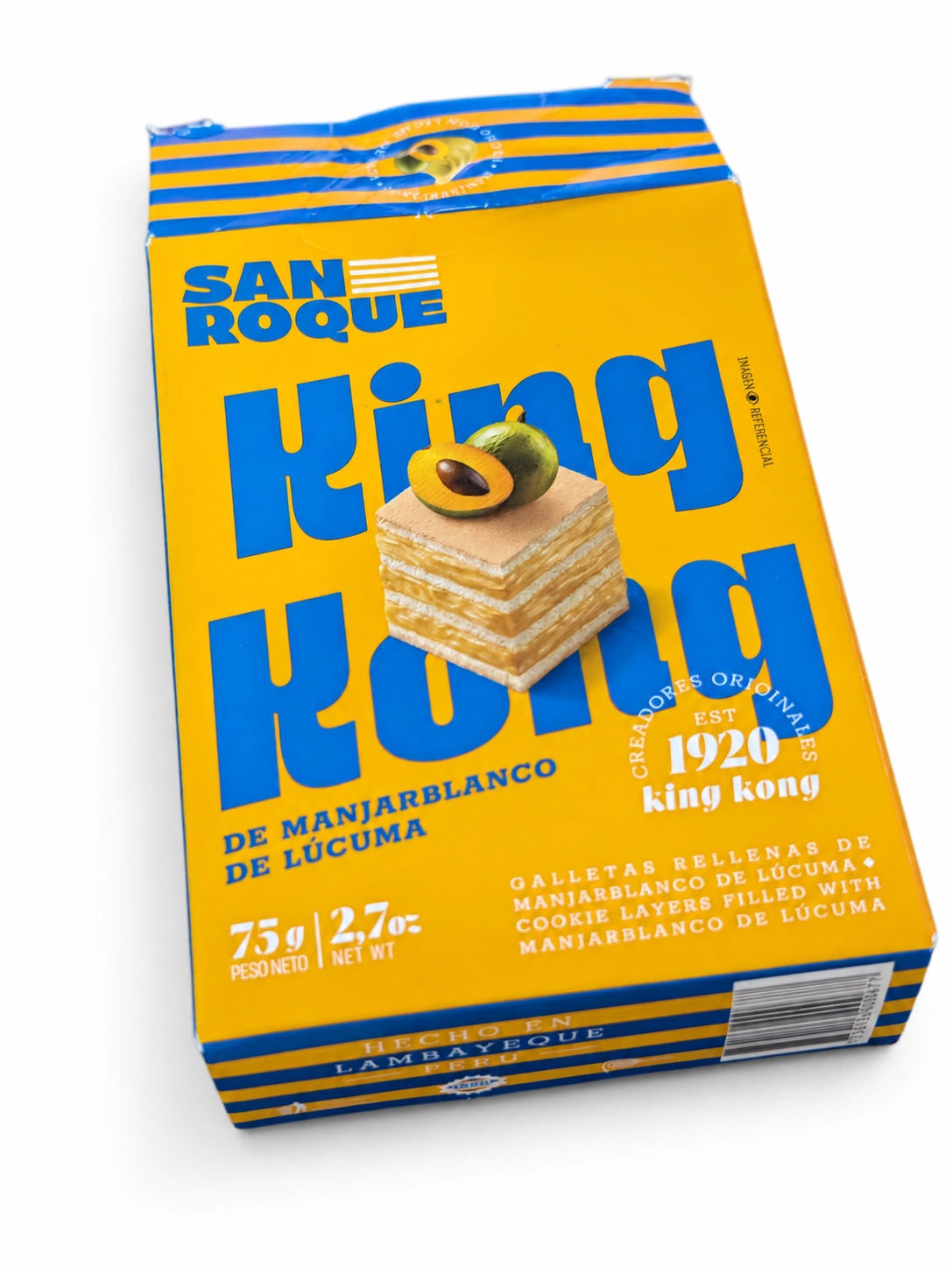 姪っ子からのお土産、SAN ROQUE King Kongの黄色と青の箱