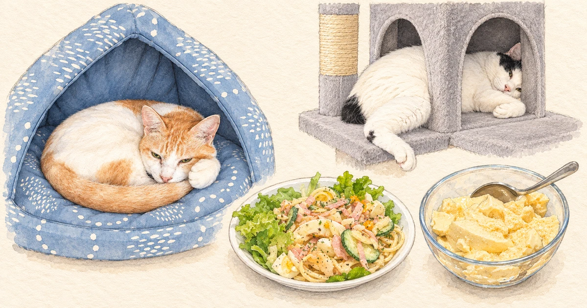 Featured image of post 【09月17日の写真日記】丸くなるチャコとはみ出すサスケと至高のスパサラ