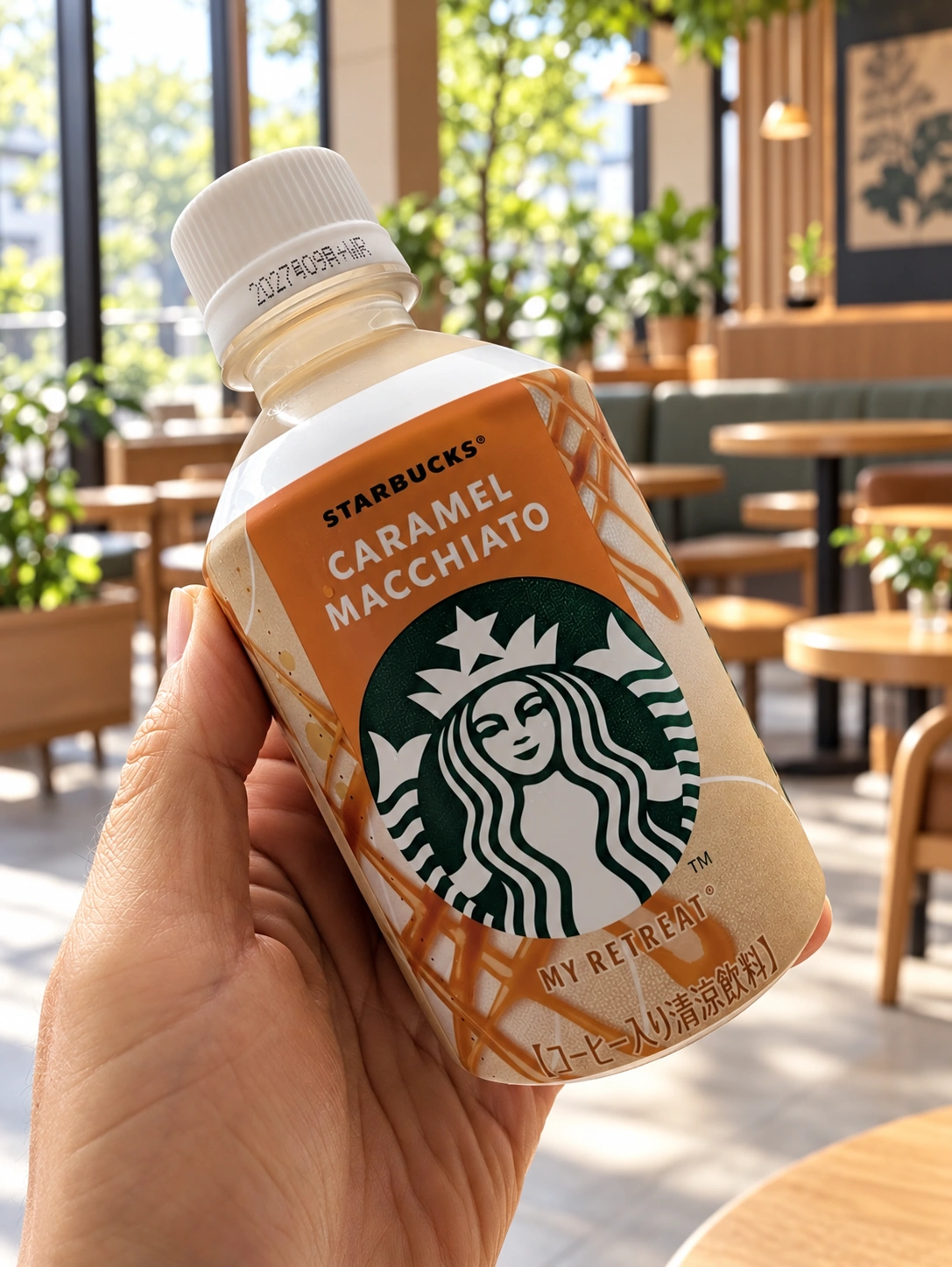 スターバックスのキャラメルマキアートのボトル
